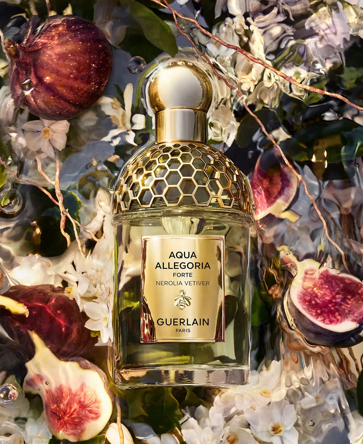 Outer packaging box of Guerlain Aqua Allegoria Forte Nerolia Vetiver communicates sustainability