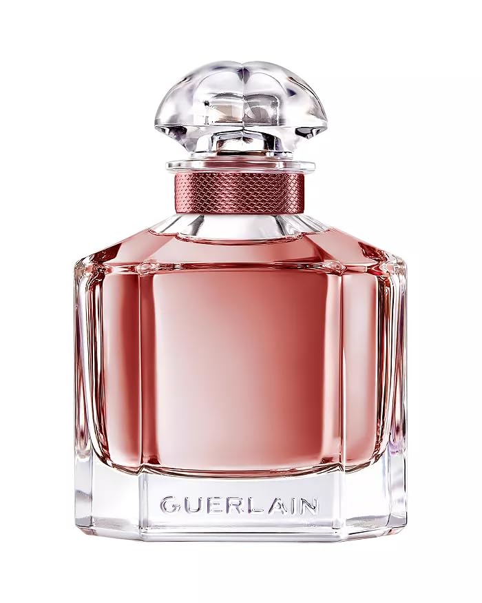 Guerlain Mon Eau de Parfum Intense bottle side - refined silhouette for confident wear.