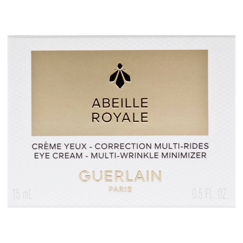 Guerlain Multi-Wrinkle Minimizer Eye Cream packaging back reveals item authenticity and brand details.