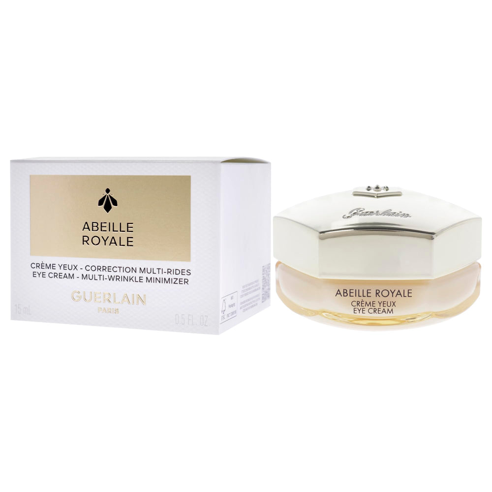 Guerlain Multi-Wrinkle Minimizer Eye Cream swirl closeup shows rich cream texture ideal for under-eye care.