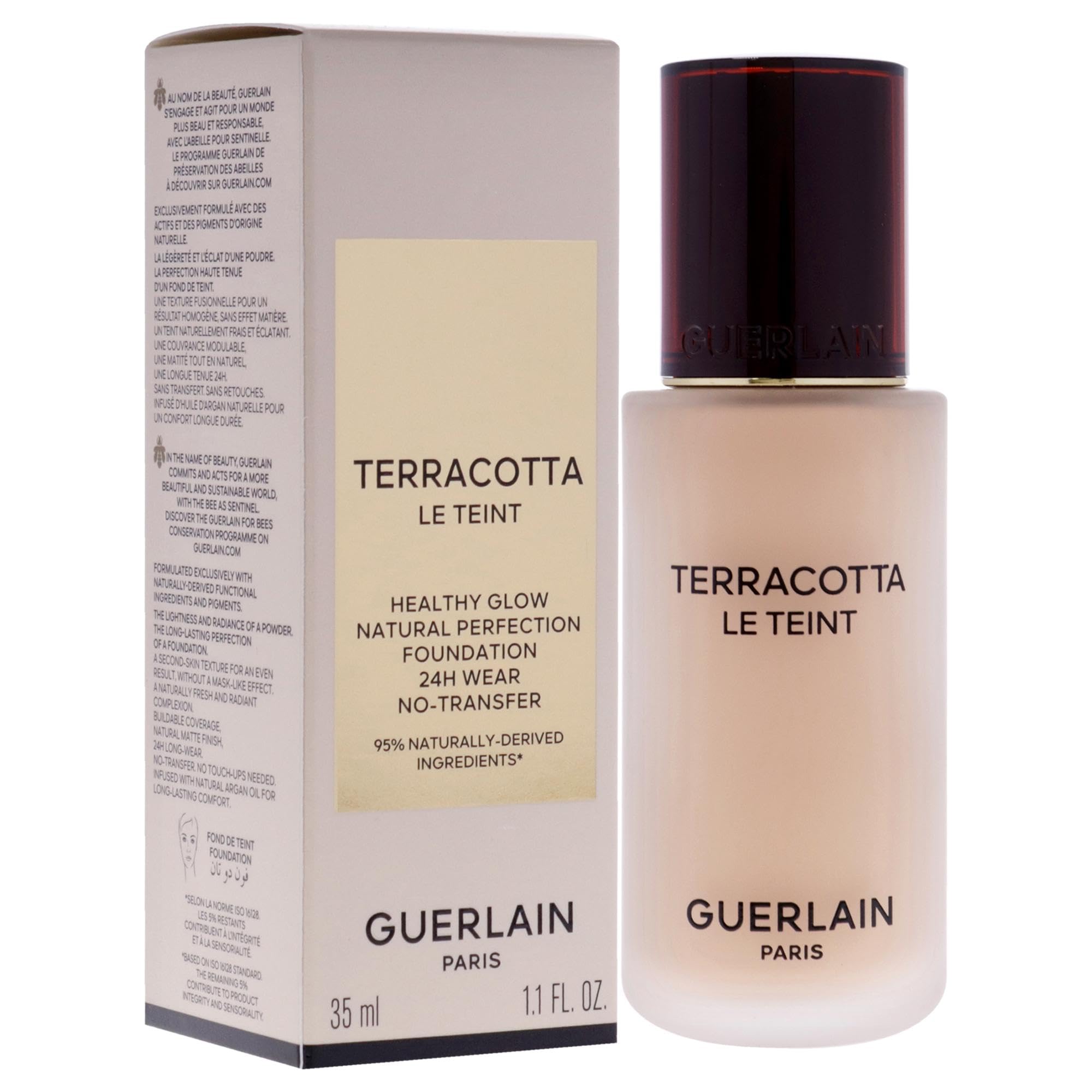 Guerlain Terracotta Le Teint 1oz bottle with cap, premium packaging.