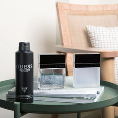 GUESS Seductive Men deodorizing body spray bottle offering all-day freshness