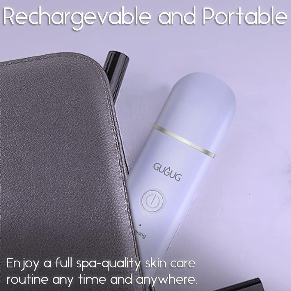 GUGUG Portable USB rechargeable design fits in a bag for on the go use.