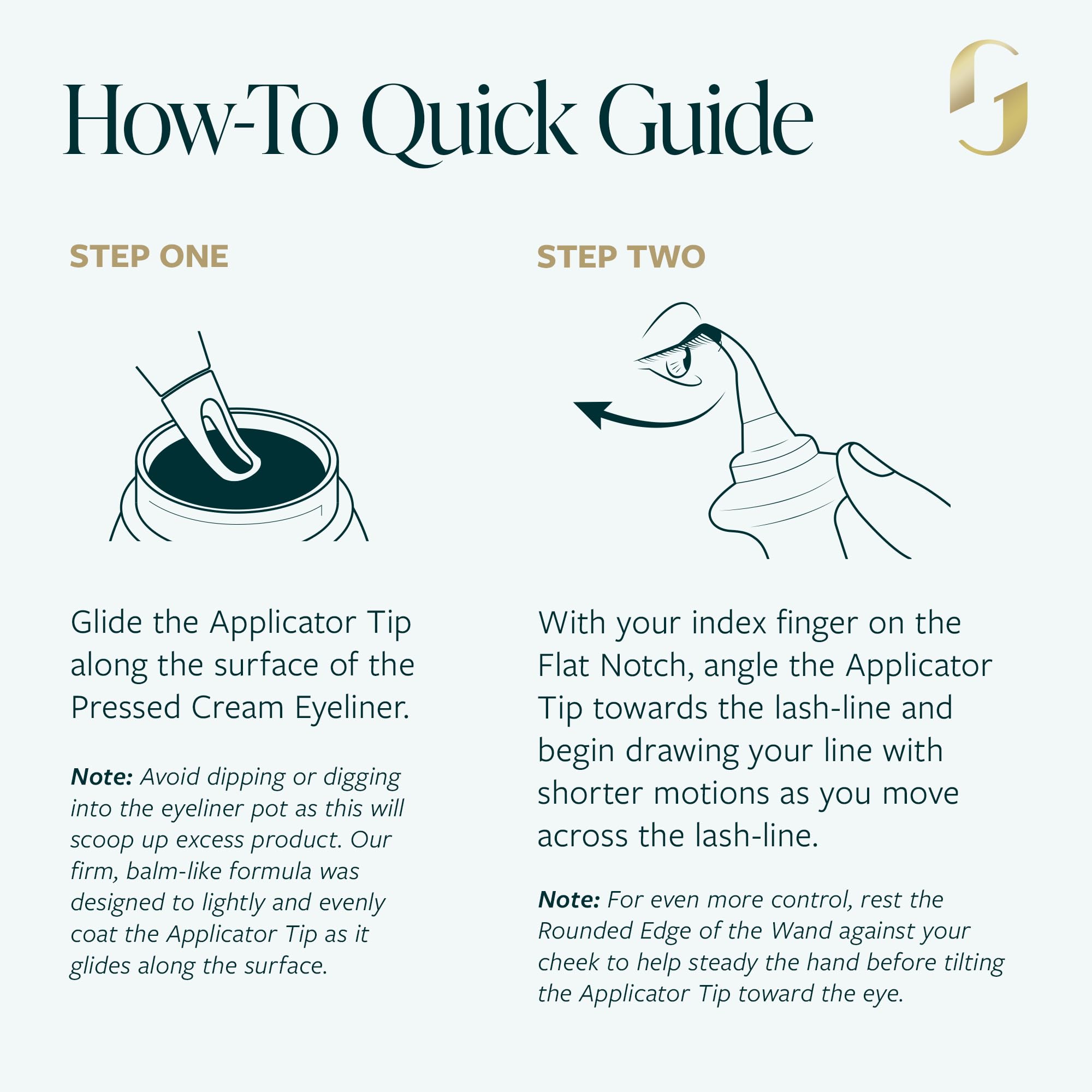 Close-up of lash line with GUIDE Line Luxe for tightlining