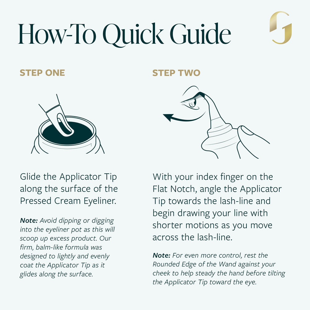 Close-up of lash line with GUIDE Line Luxe for tightlining