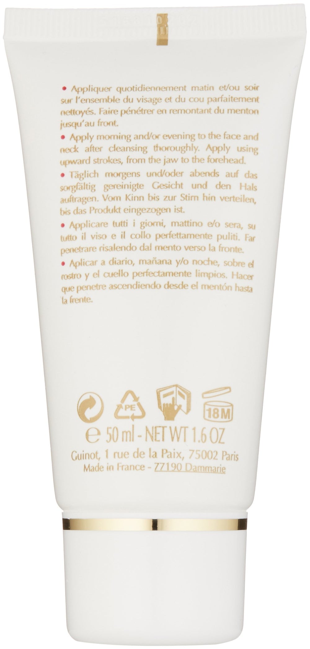 Guinot Rich Lift Cream used in a daytime skincare routine