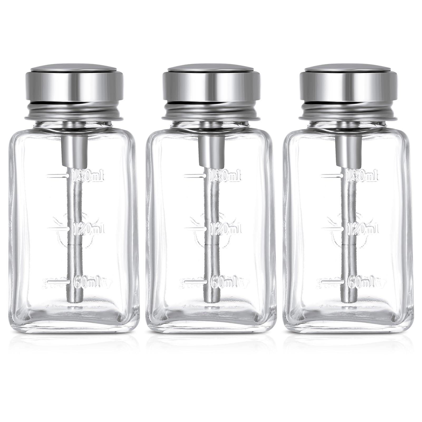 Guiqulai glass dispenser with metal cap closeup showing secure closure.