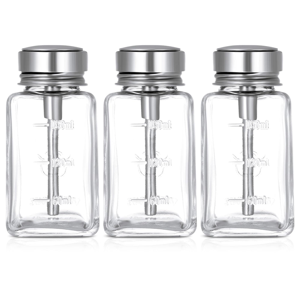 Guiqulai glass dispenser with metal cap closeup showing secure closure.