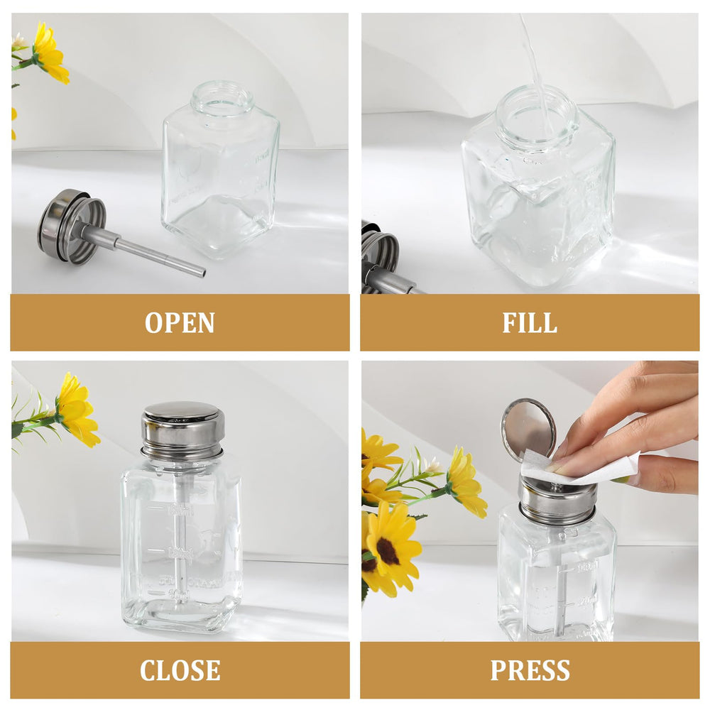 Guiqulai transparent glass bottle displaying remaining liquid at a glance.