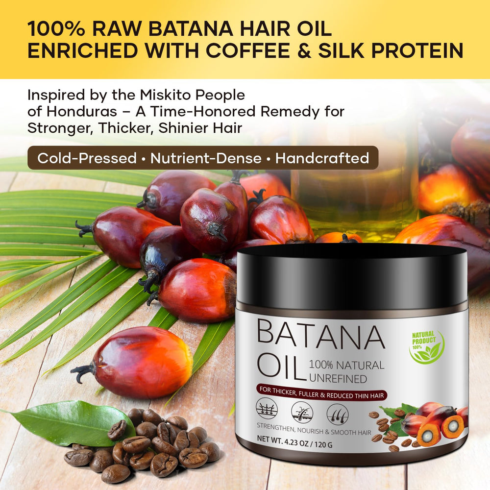Gulizzmonis Batana Oil packaging highlights pure, cold-pressed quality.