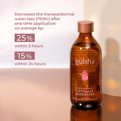 Gülsha Rosewater mist on the skin for refreshing hydration