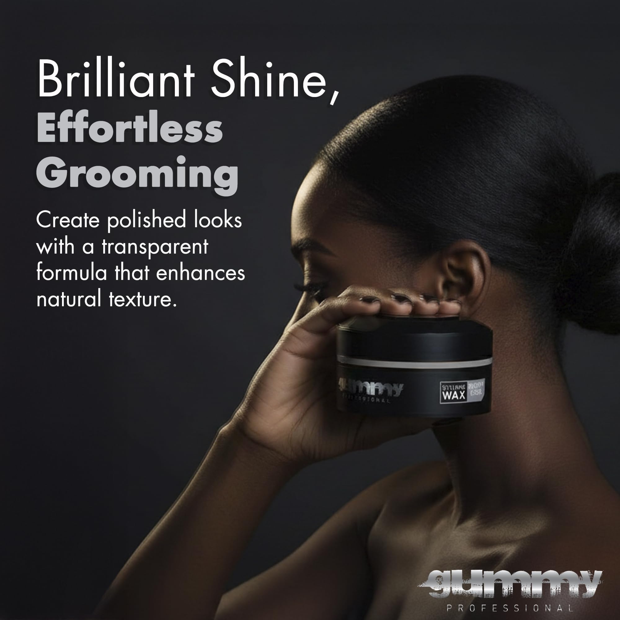 Gummy easy-application promotes effortless daily styling routine.