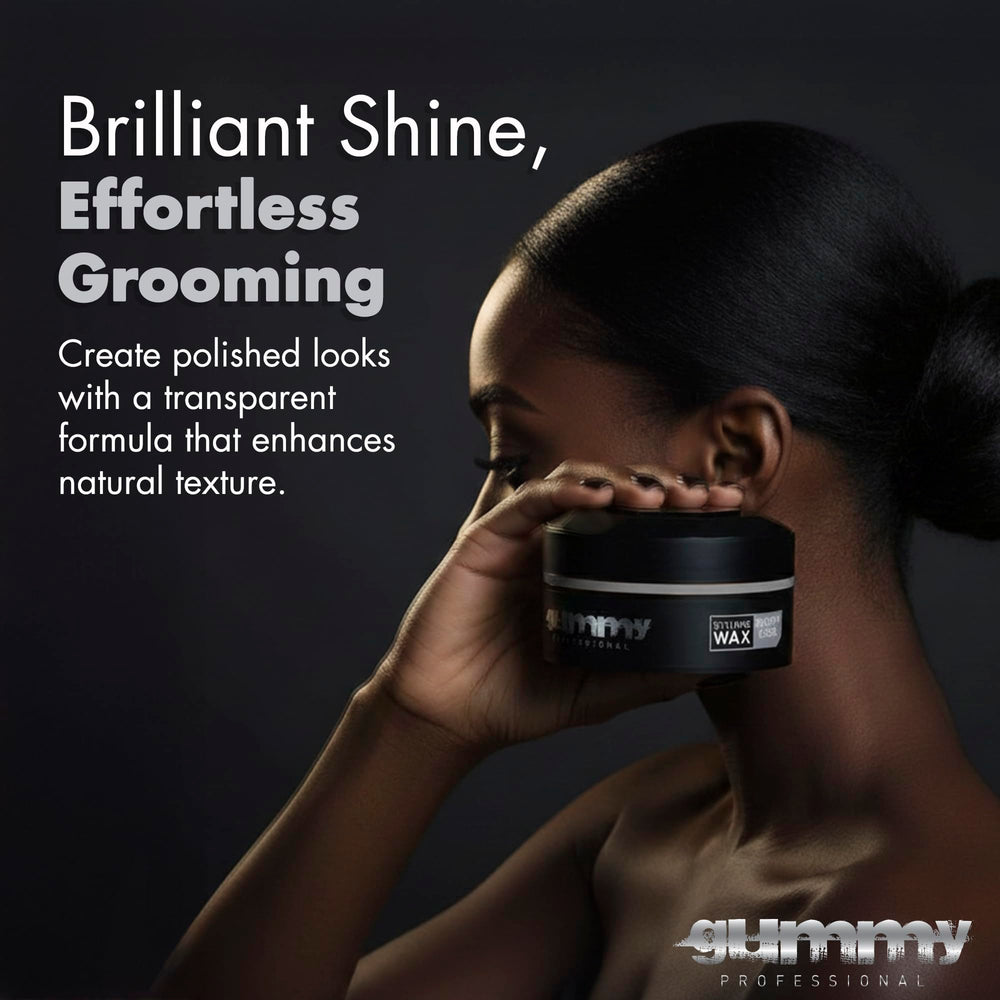 Gummy easy-application promotes effortless daily styling routine.