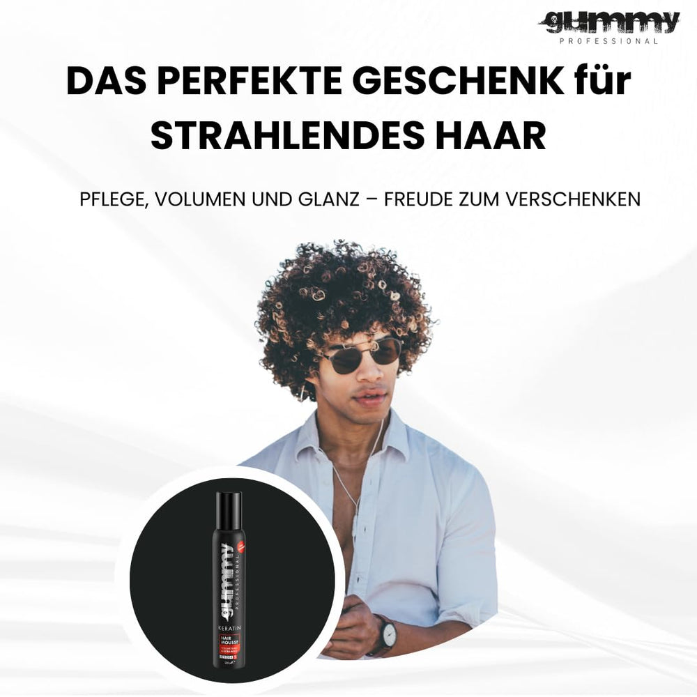 Frizz control on humid day with Gummy mousse