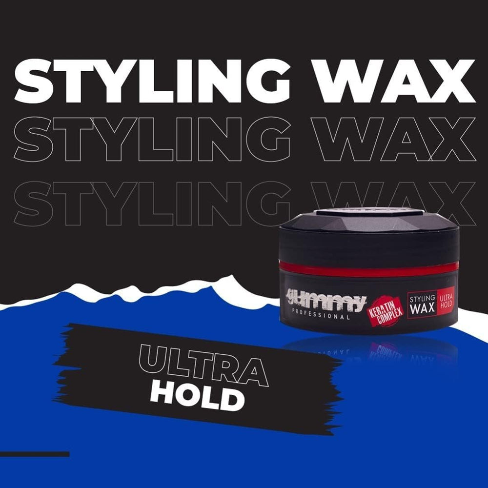 Gummy Ultra Hold Wax compact-transport suggests on-the-go hold for quick style tweaks.