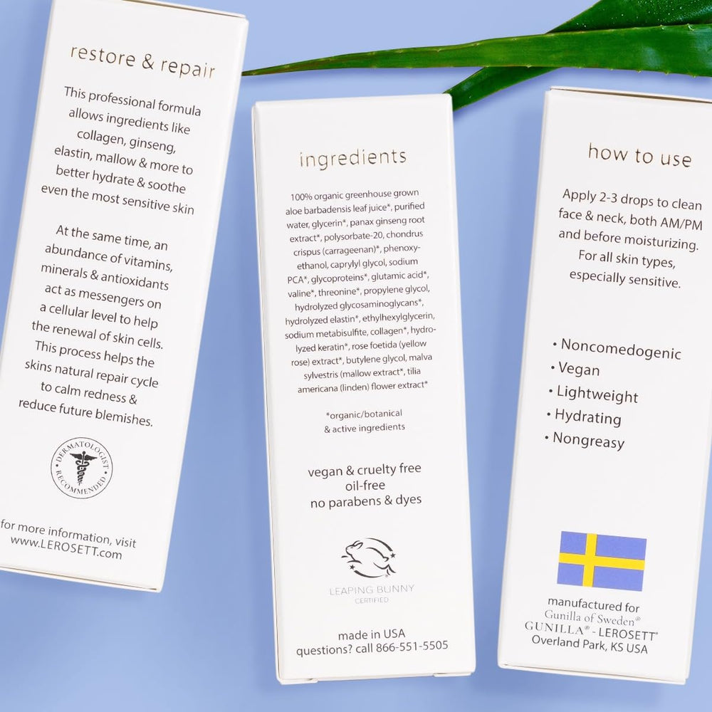 Smoothing complexion with plant-based care for blemishes.