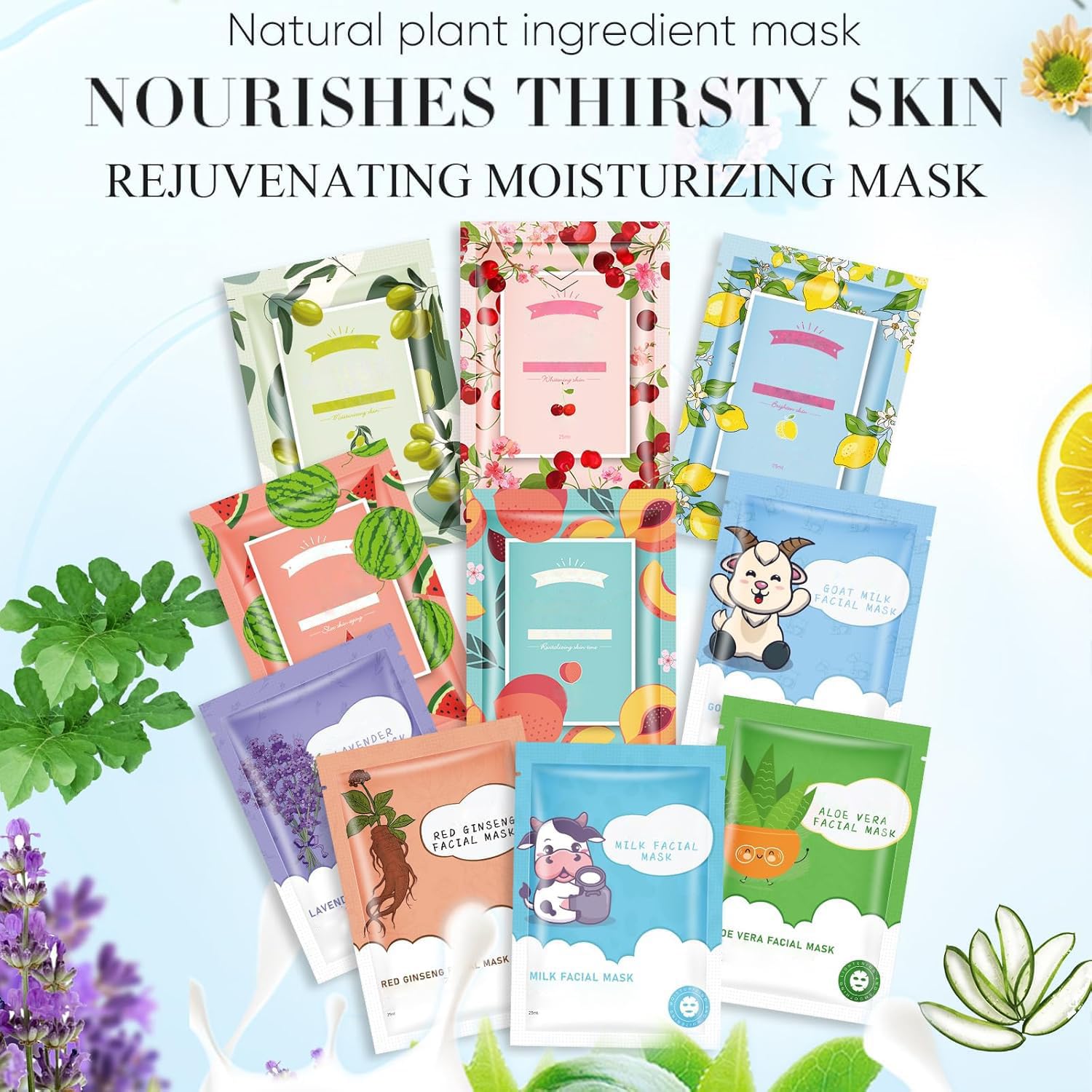 GUOYAOLIFU mask application closeup demonstrates easy sheet masking