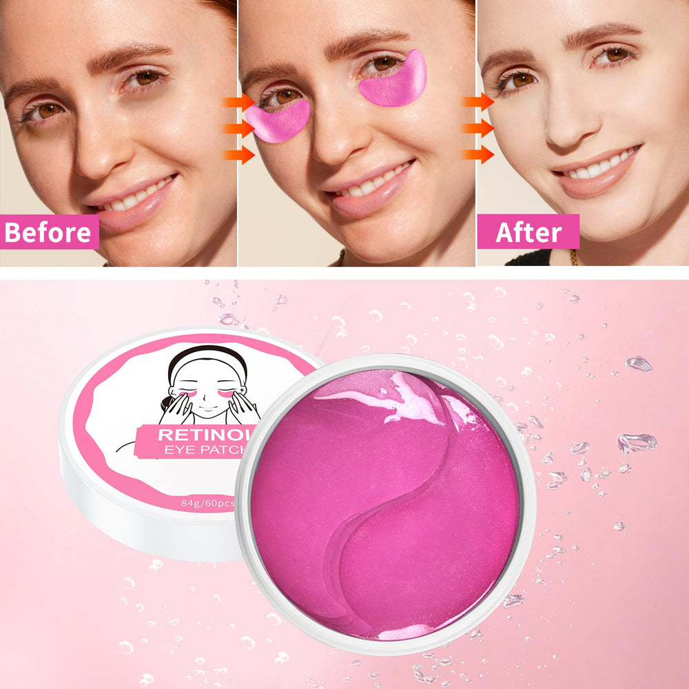 GUOYAOLIFU under-eye patch applied on eyes for refreshed appearance.