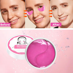 GUOYAOLIFU under-eye patch applied on eyes for refreshed appearance.