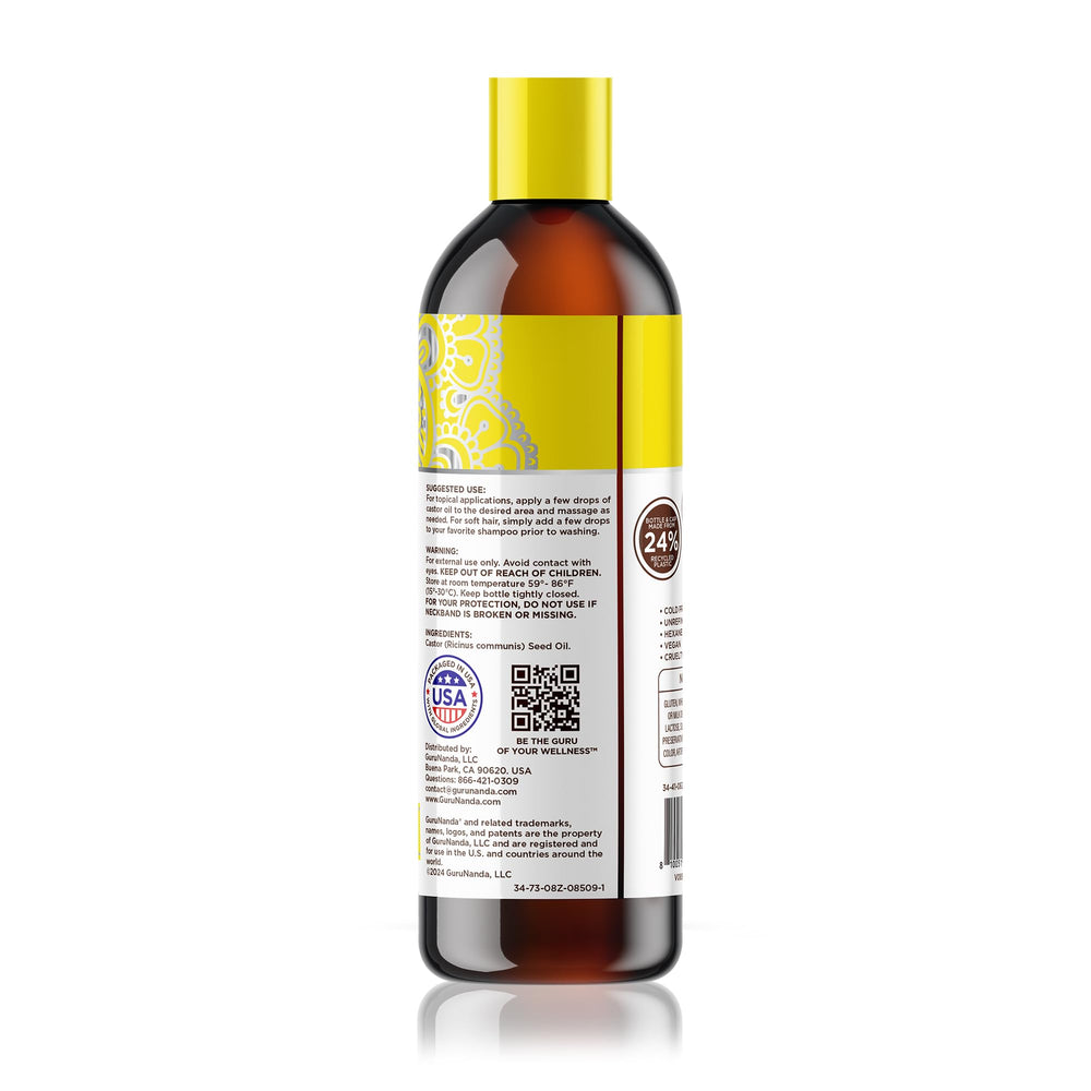 GuruNanda Castor Oil cold-pressed extraction process