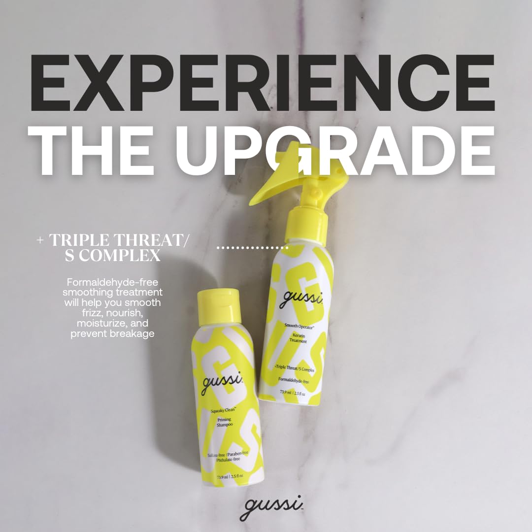 GUSSI HAIRCARE after-wash towel-dry step for efficient prep.