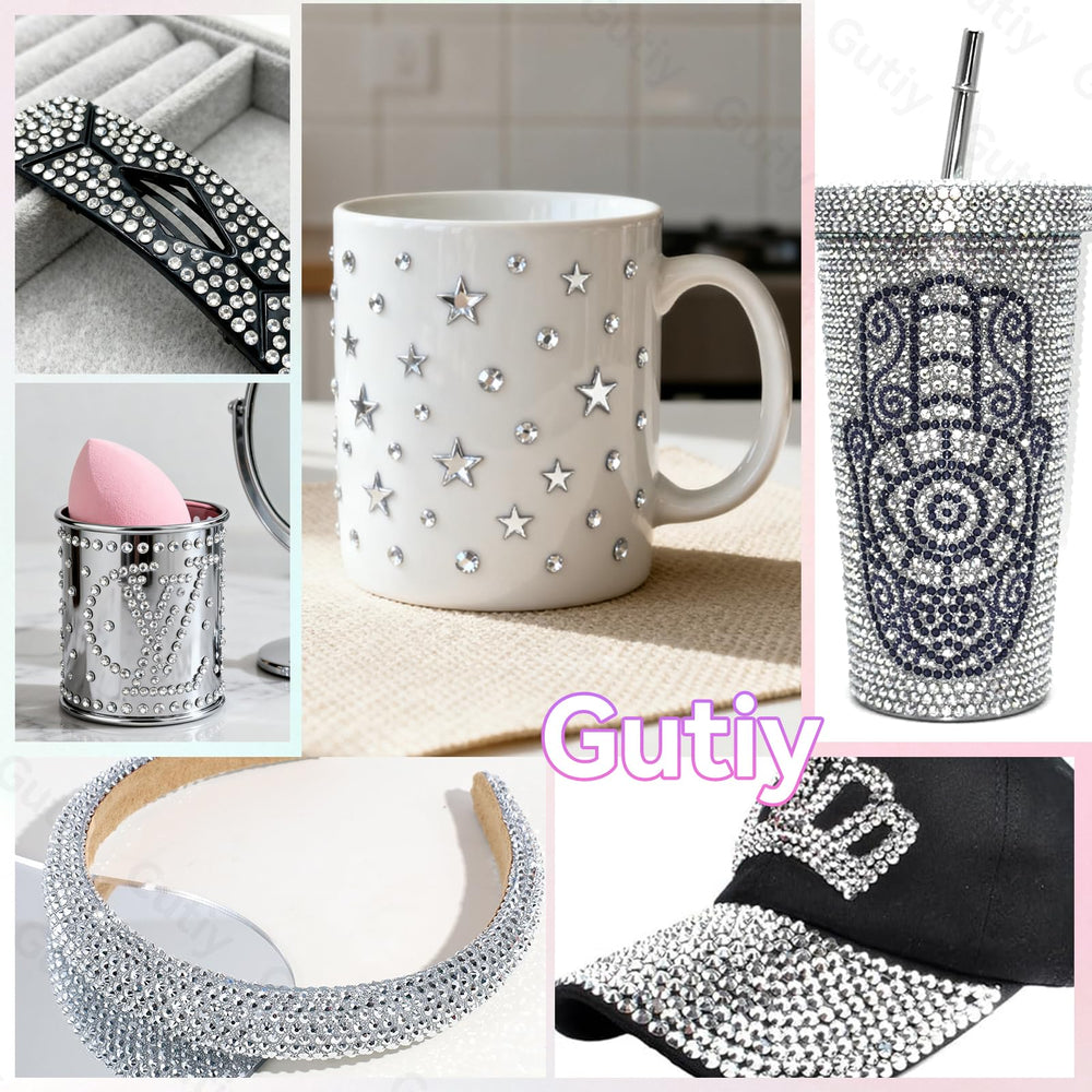 Gutiy bedazzling ideas for decorating shoes, hats, bags and more