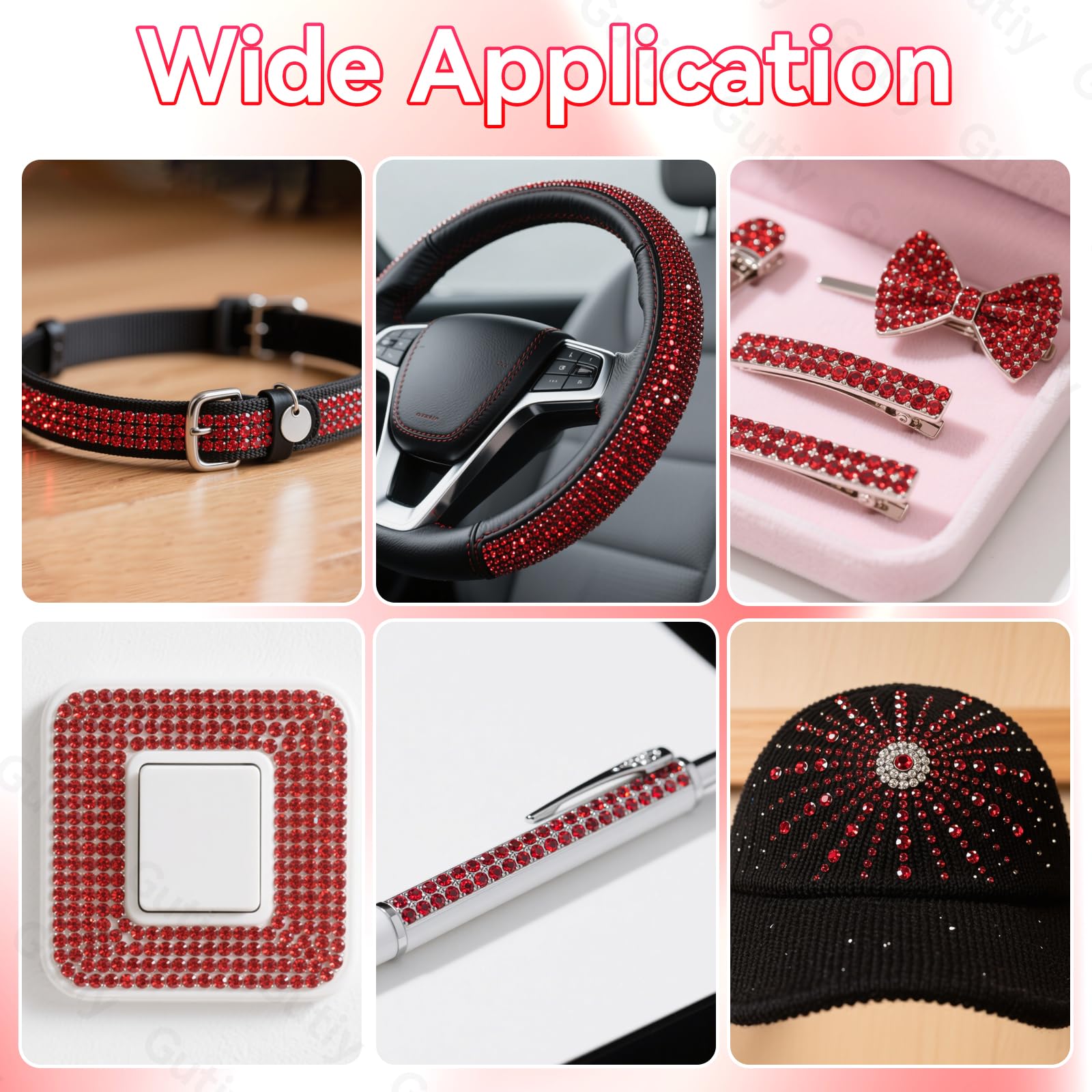 Gutiy precision tweezers and diamond applicator aid precise placement