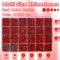 Gutiy 2mm red rhinestones for delicate nail art and detailing