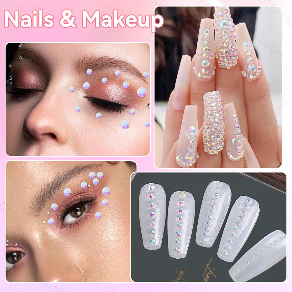 Gutiy resin jelly rhinestones come in multiple sizes for versatile designs.