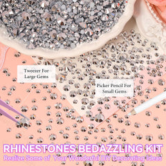 Gutiy silver resin rhinestones in mixed sizes for versatile DIY embellishments
