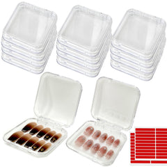 GUXACU clear nail packaging box on display highlighting transparency and quality