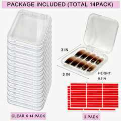 GUXACU compact 14 pack nail boxes for organized sets and travel