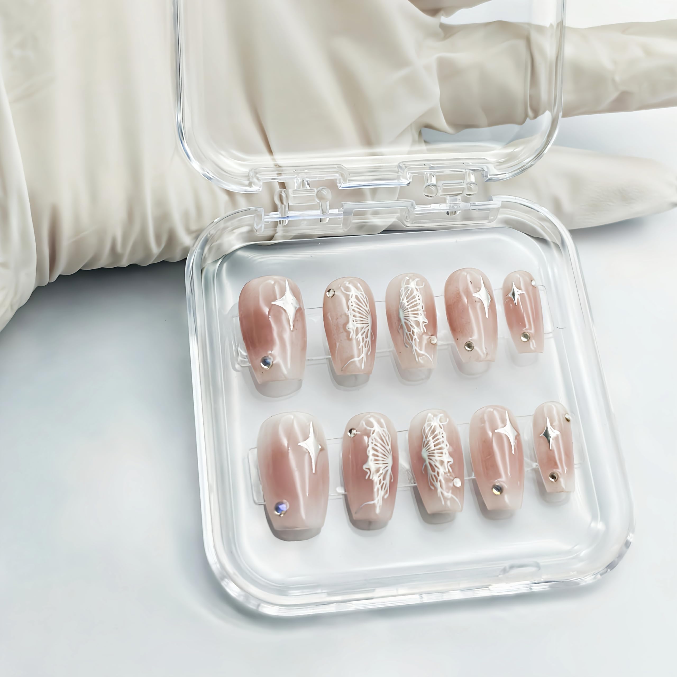 GUXACU transparent nail storage case suitable for jewelry or beads