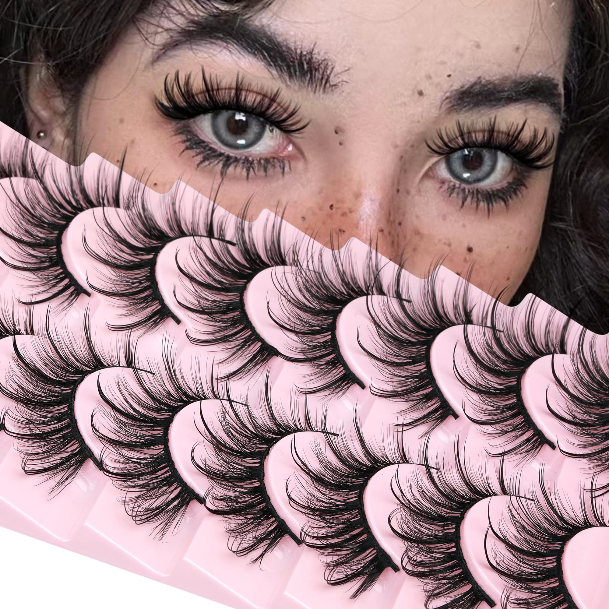 GVEFETIEE fluffy false eyelashes pack for versatile looks
