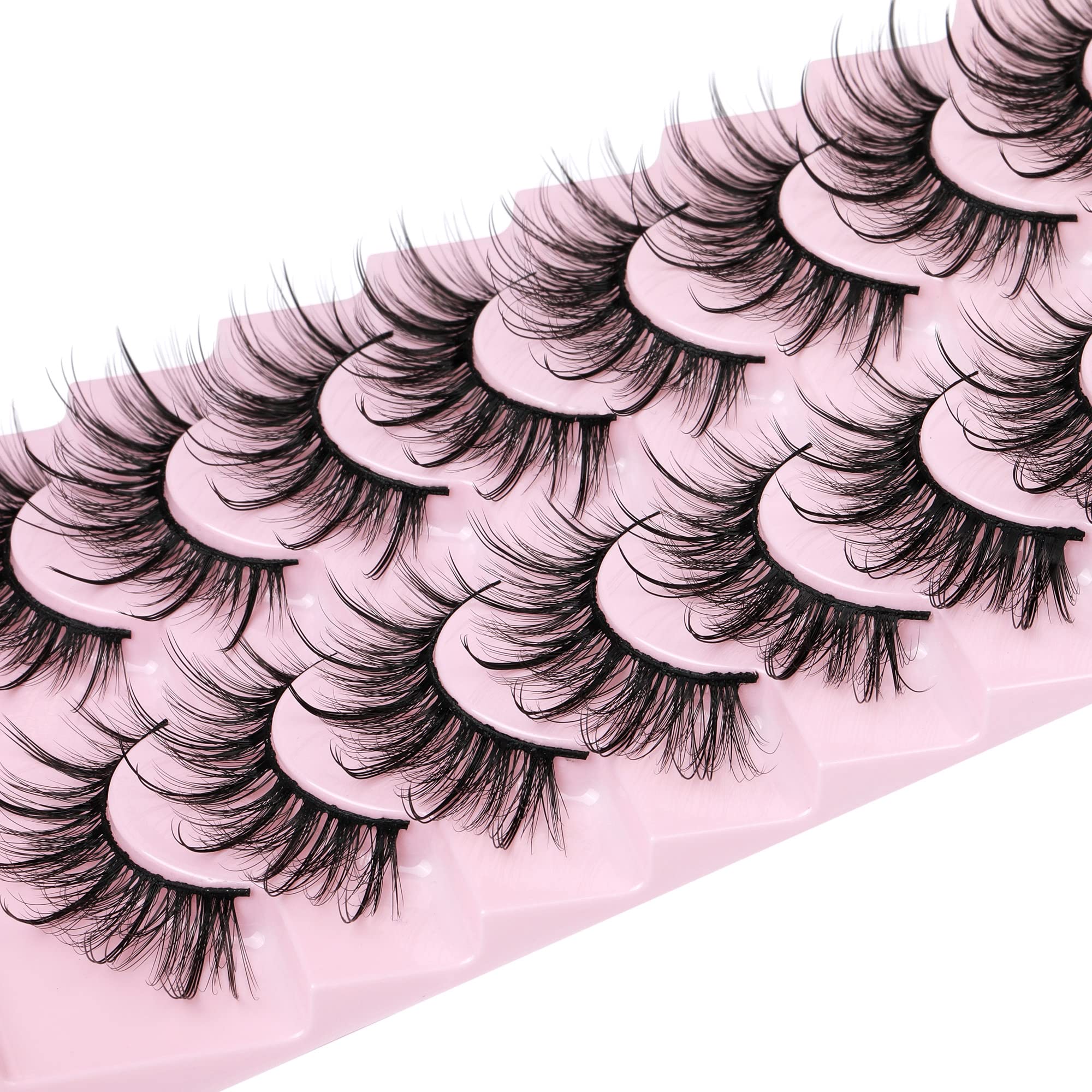 GVEFETIEE mink-like synthetic lashes with a soft, flexible band
