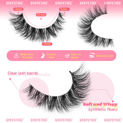 GVEFETIEE packaging and box showcases premium false lashes.