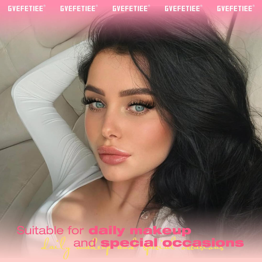 GVEFETIEE clear band lashes for quick, seamless application