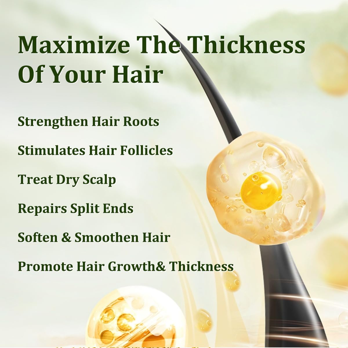 Applying Gypsophila Batana Oil to damaged hair for repair.