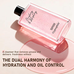 Scent note focus: bergamot and oud in a spa-like shower scene.