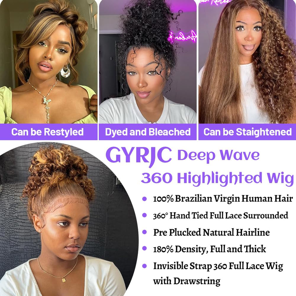GYRJC honey blonde wig suitable for daily wear or events.