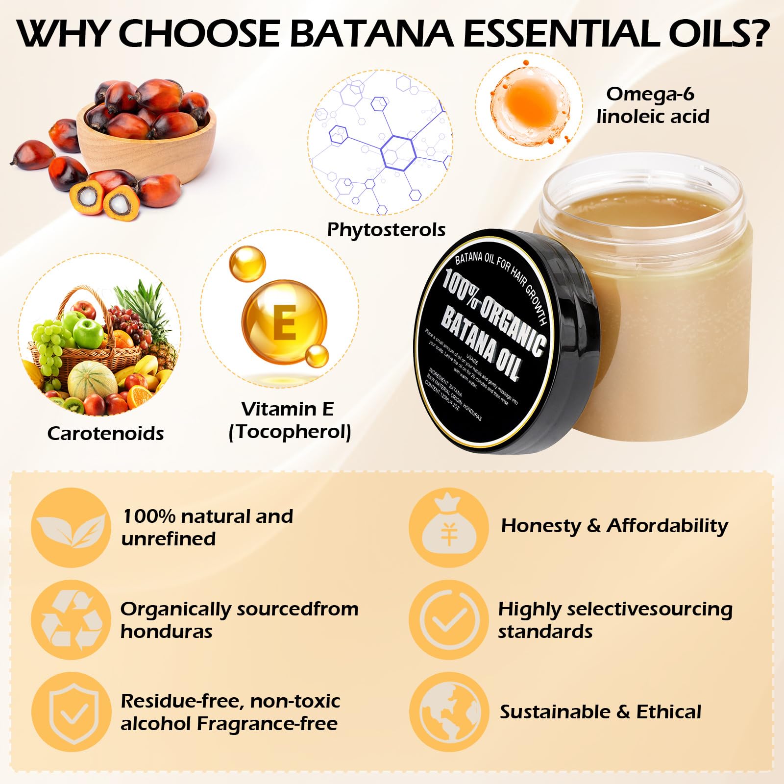 Gzarcwvn 120ml Batana Oil packaging ready for home use