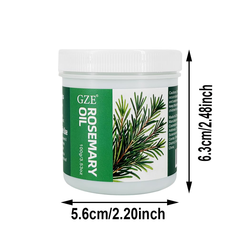 GZE solid rosemary oil packaging box ready-to-use on shelf.