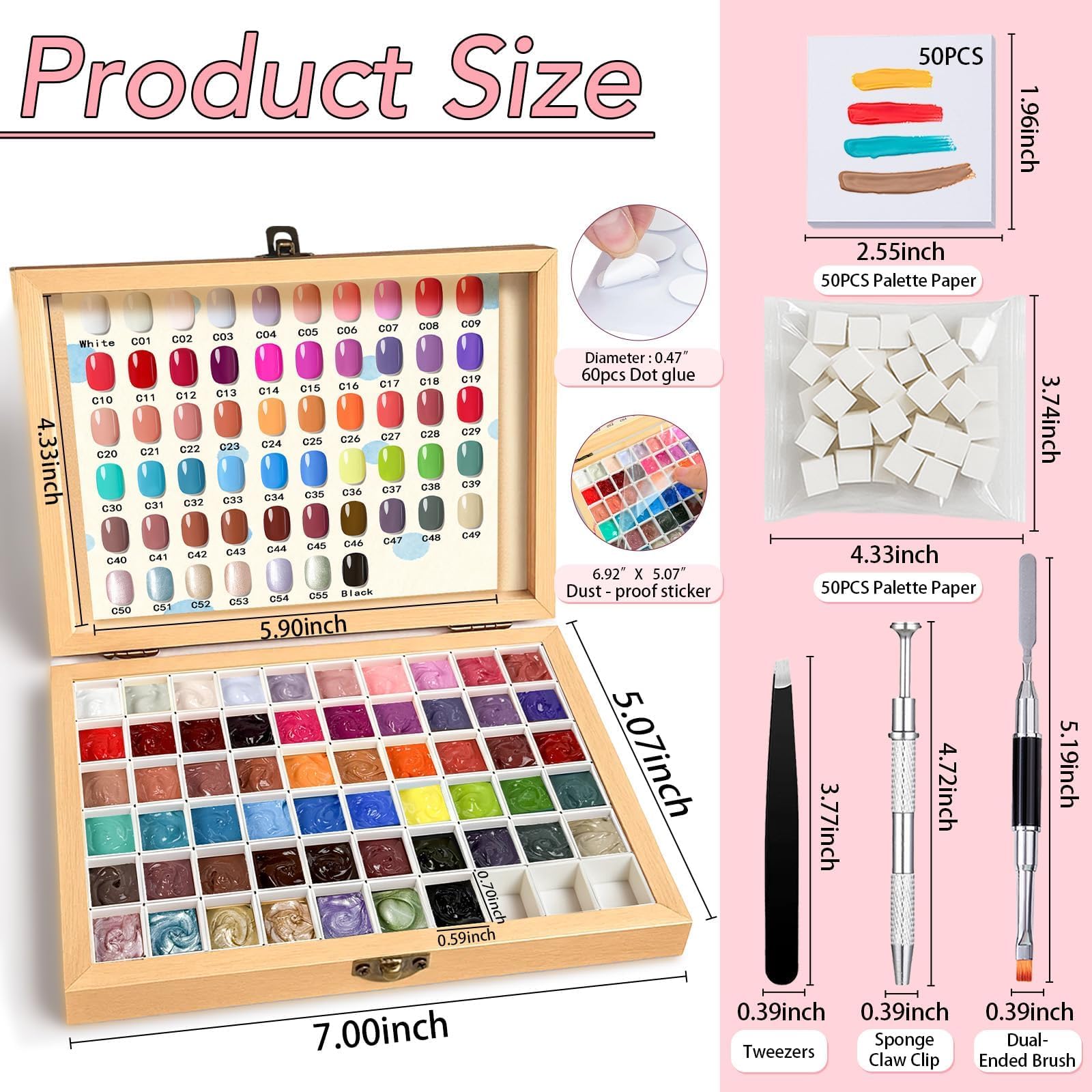 GZIXBDA reusable overlay keeps press-on gels fresh after opening.