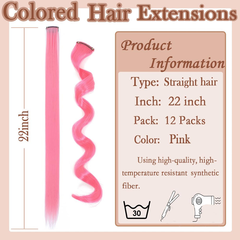 GZVIS pink extensions offer rich color variety for quick, colorful styling.