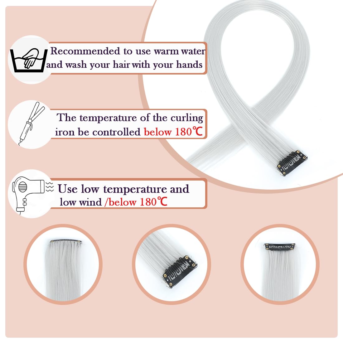 GZVIS seamless front design ensures a natural look when clipped in
