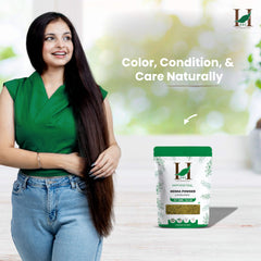 No chemicals or PPD in H&C henna powder for pure color.