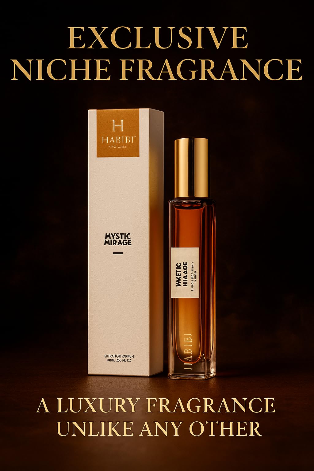 H HABIBI Mystic Mirage travel cap keeps bottle secure.