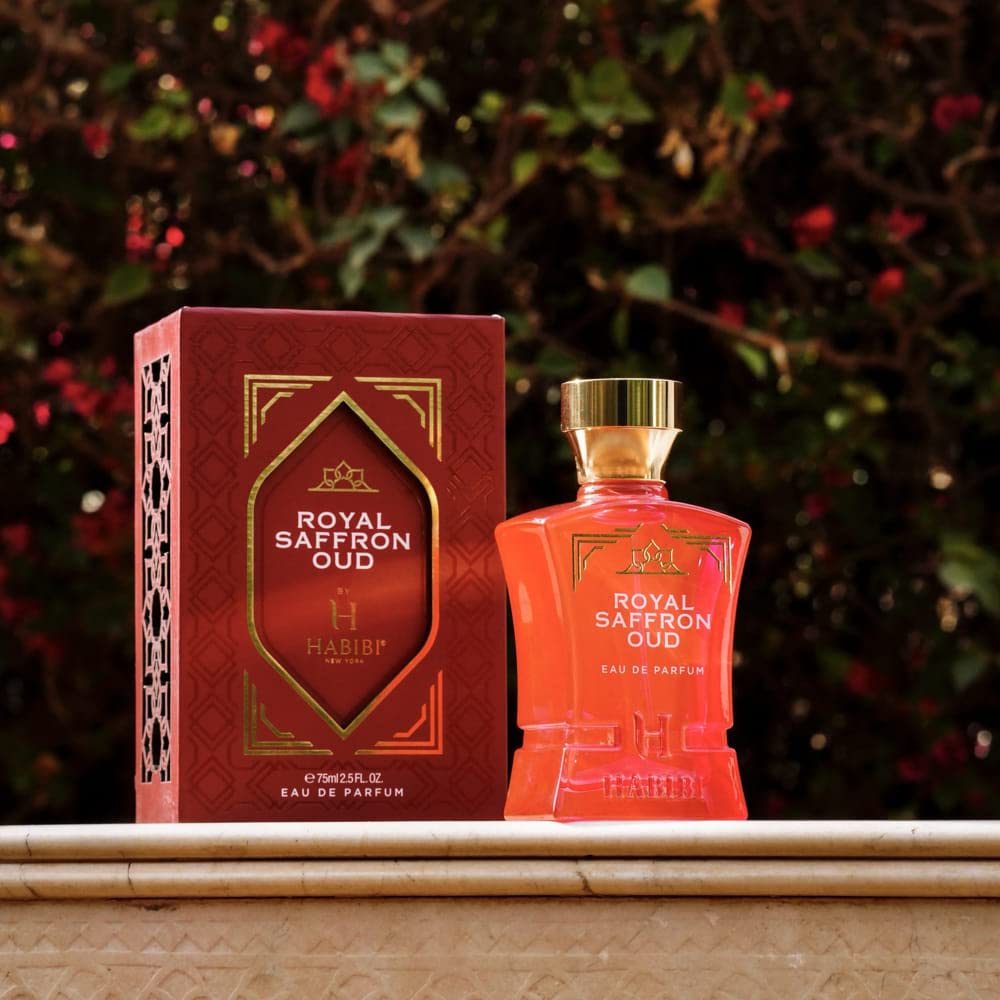 Heart notes of H HABIBI Royal Saffron Oud: geranium jasmine osmanthus