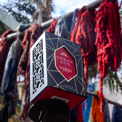 H HABIBI Urban Oud packaging detail highlights luxury gift-ready presentation.