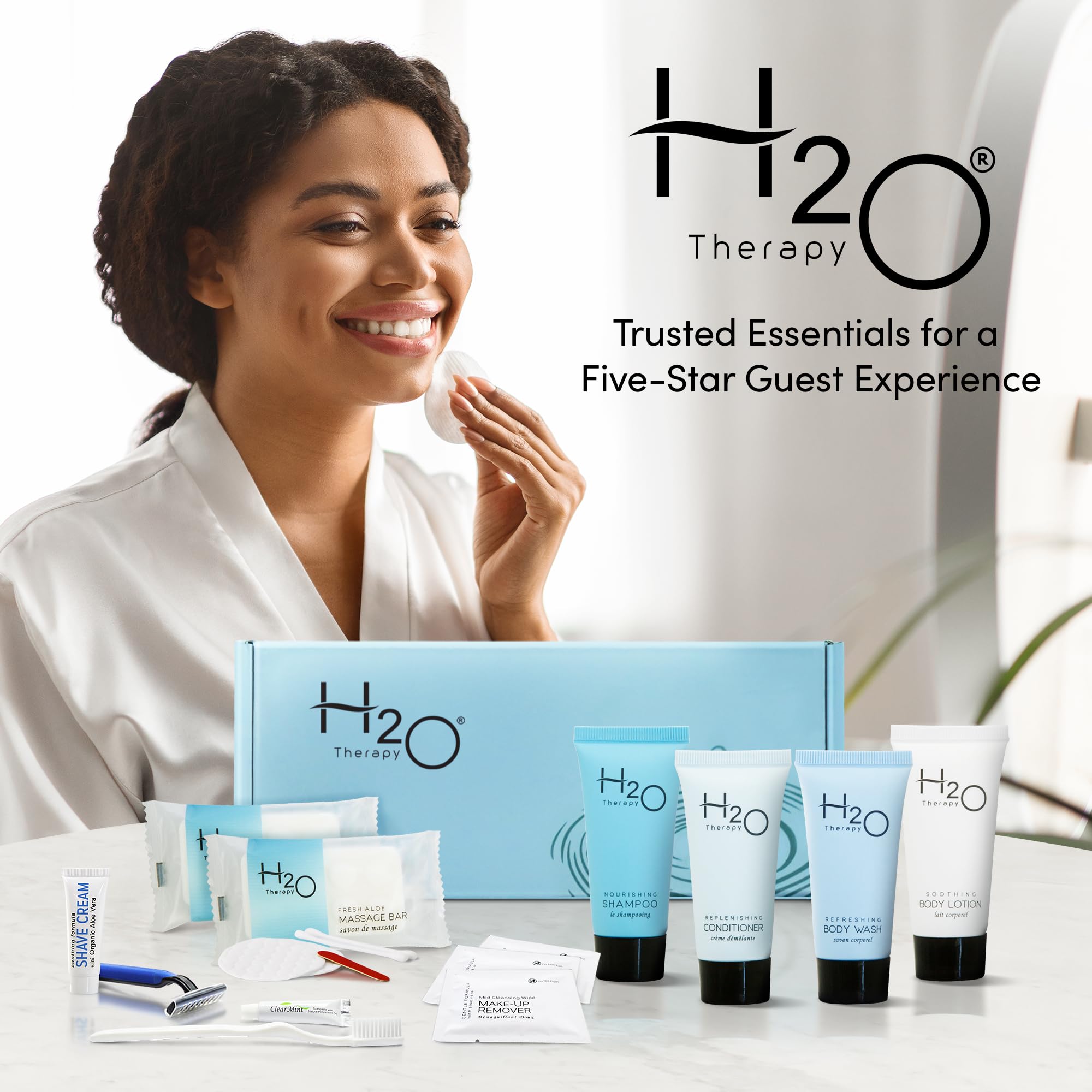 H2O Therapy shave kit travel-size set for smooth daily grooming